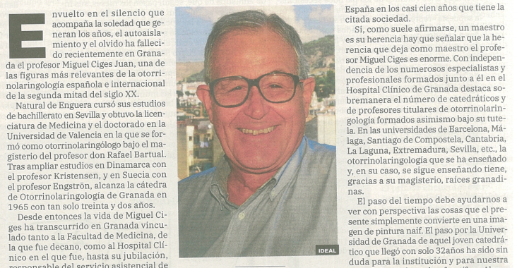 In memoriam Dr. Miguel Ciges, por Ideal