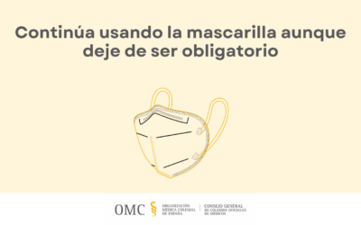 El Consejo General de Médicos recuerda los beneficios del uso de la mascarilla