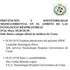 PREVENCIÓN Y SOSTENIBILIDADMEDIOAMBIENTAL EN EL ÁMBITO DE LASPATOLOGÍAS RESPIRATORIAS